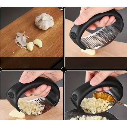 ステンレス製　ガーリックプレス クラッシャー チョッパー キッチンツール にんにくつぶし (KU13) | ブランド登録なし | 01