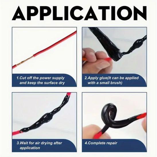 30ml 液体絶縁テープ修理ゴム リキッドゴム 電線ケーブルコート (T51) |  | 05