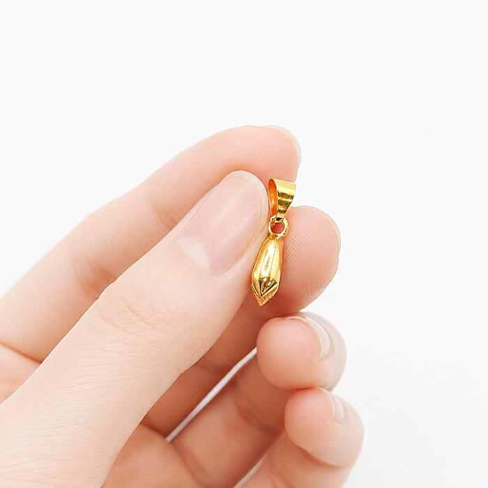 バチカン 20mm ゴールド色 4個 Aカン付き ペンダント金具 ピンチベイル