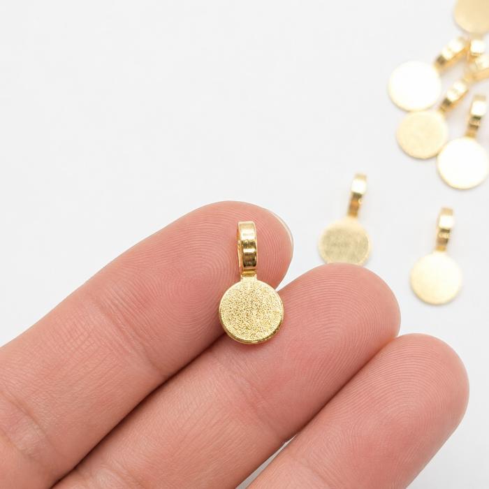 バチカン 18mm ゴールド色 10個 貼り付け土台 デコ土台 カボション台