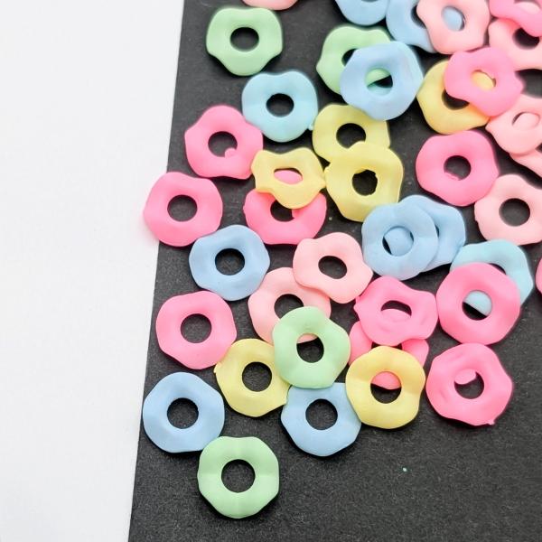 ビーズ 約13mm アクリルコネクターリング ミックスカラー 約50個 特価
