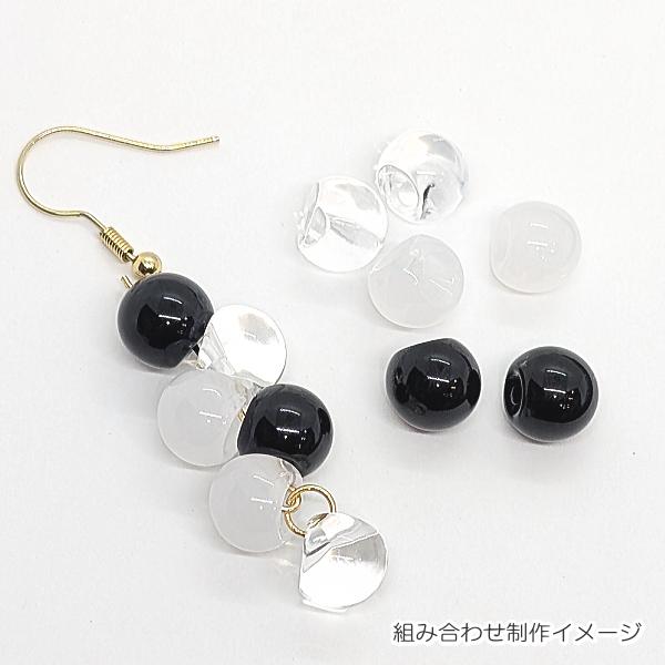 鈴丸ビーズ ドロップ クリア 透明色 10mm 約20個 アクリル製 ティア