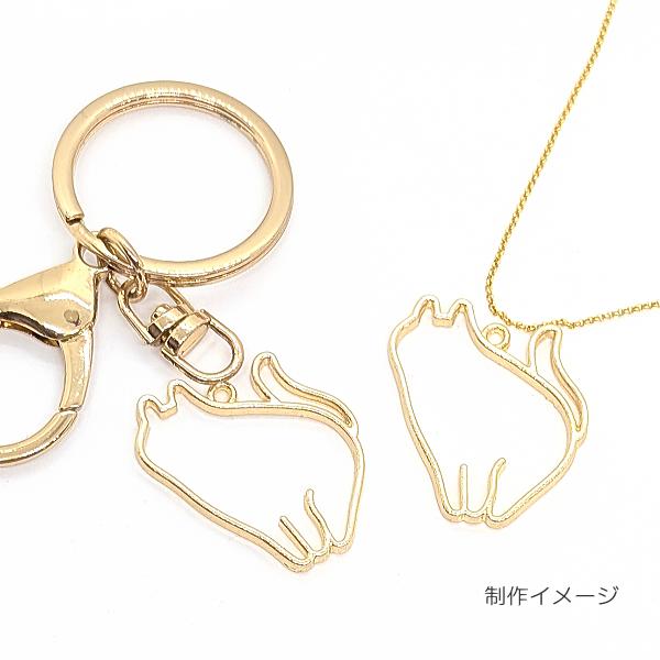 ねこ レジン枠 空枠 猫チャーム 30mm 2個 ネコ フレーム レジン封入