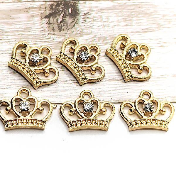 手の形状チャーム 王冠デザイン 赤いストーン付き 手の形状チャーム 王冠デザイン 赤いストーン付き 【公式通販】