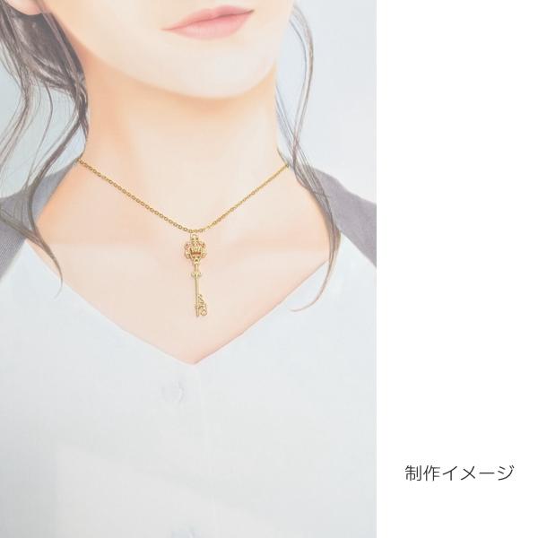 チャーム 鍵 王冠 スティック ロング 39mm 4個 繊細 鍵モチーフ
