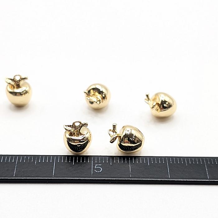 チャーム リンゴ 10.5mm 1個 小さい りんごチャーム 果物 フルーツ