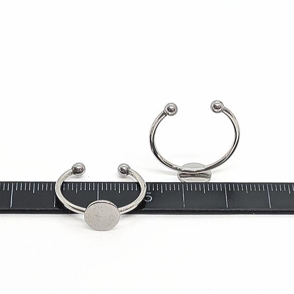 指輪 8mm平皿 サージカルステンレス 内径約18mm リング 2個 シンプル
