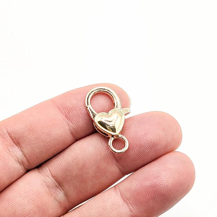 カニカン 留め具 ハート 約14mm×26.5mm 2個 ゴールド色 キーホルダー