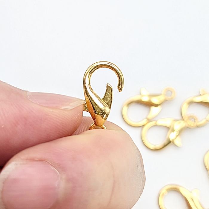 カニカン 留め具 21mm 10個 ゴールド色 ハンドメイド用 リペア 金具