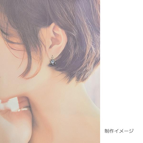 雪の結晶 チャーム パーツ 12mm 2個 キュービックジルコニア ストーン