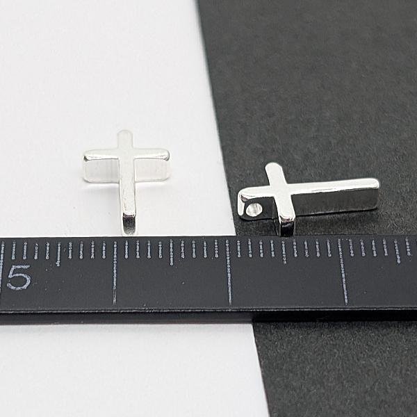 チャーム 十字架 13mm 2個 通し穴タイプ 高品質 シルバー925 チャーム 十字架 13mm 2個 通し穴タイプ 高品質 シルバー925