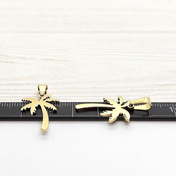 ヤシの木 ネックレス チャーム 30mm 1個 304ステンレス うさぎの素材屋