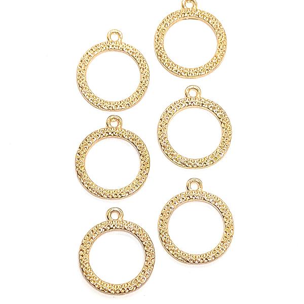 チャーム リング 15mm 6個 丸 サークル 槌目 特価 アンティーク調 半
