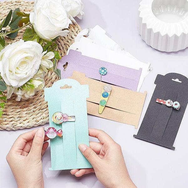 ディスプレイカード ヘアクリップやヘアピンに 160mm 梱包資材 6色各1