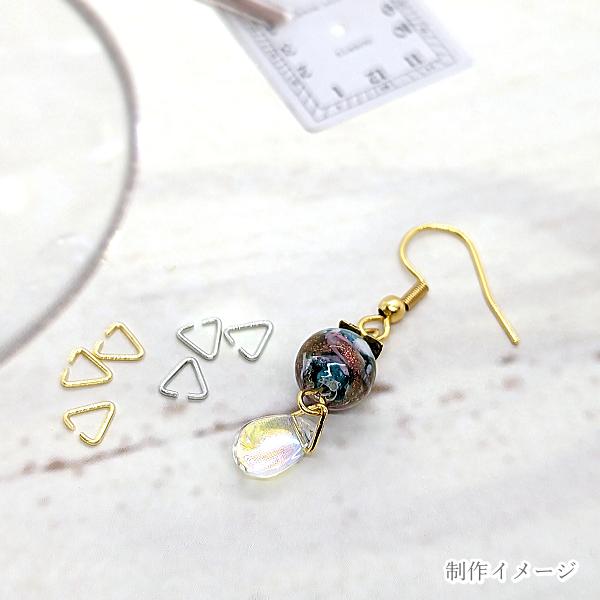 三角カン 1辺約5mm 20個 高品質メッキ 小さい ハンドメイド 金具 基礎金具 接続パーツ アクセサリーパーツうさぎの素材屋さん ハンドメイドパーツ｜usaginosozaiya｜05