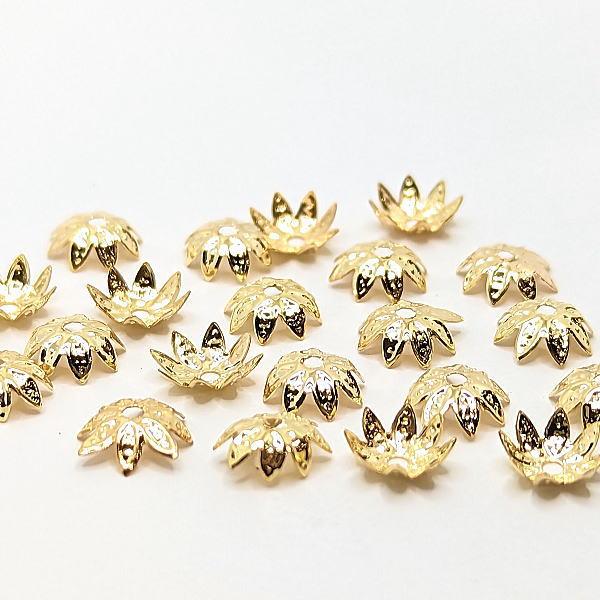 花座 8mm フラワーキャップ ビーズキャップ 特価 花 座金 約20個 