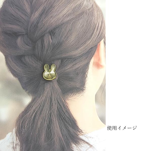 ヘアゴム うさぎ ミール皿 レジン枠 ウサギの顔 1個 ミール皿付き