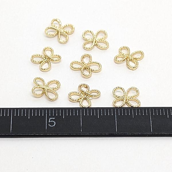464【8個】フラワーチャーム　ハンドメイド素材　パーツ　コネクター　お花 メタルパーツ ミニフラワーパーツ 8mm 8個 チャーム コネクターに 花型