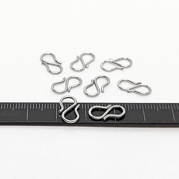 Sカン フックタイプ 接続金具 約13mm 8個 サージカルステンレス製