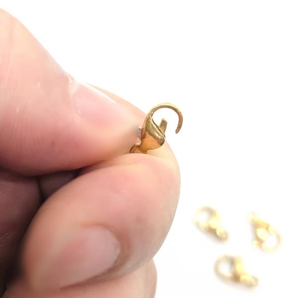 カニカンステンレス製 留め具 13mm 4個 18KGP本金メッキ ハンドメイド