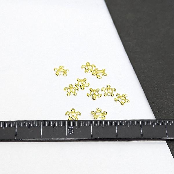 メタルパーツ ウミガメ 小さな ホヌ 7mm 10個 海亀 カメ ネイル メタルパーツ ウミガメ 小さな ホヌ 7mm 10個 海亀 カメ ネイル