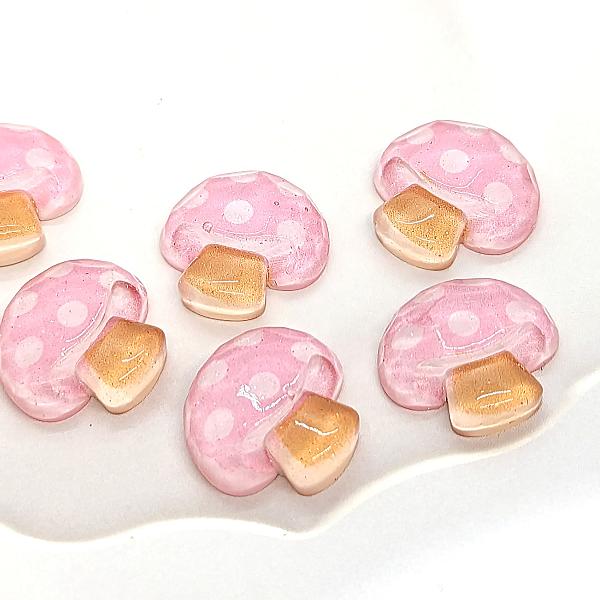 デコパーツ きのこ 野菜 19mm 6個 訳アリ ピンク マッシュルーム キノコ 樹脂パーツ うさぎの素材屋さん 貼り付けパーツ ハンドメイドパーツ 秋 カボション |  | 02