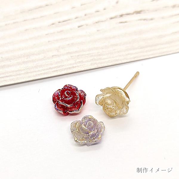カボション 貼り付け 薔薇 バラ 8.5mm 蓄光ランダム ミックスカラー 約