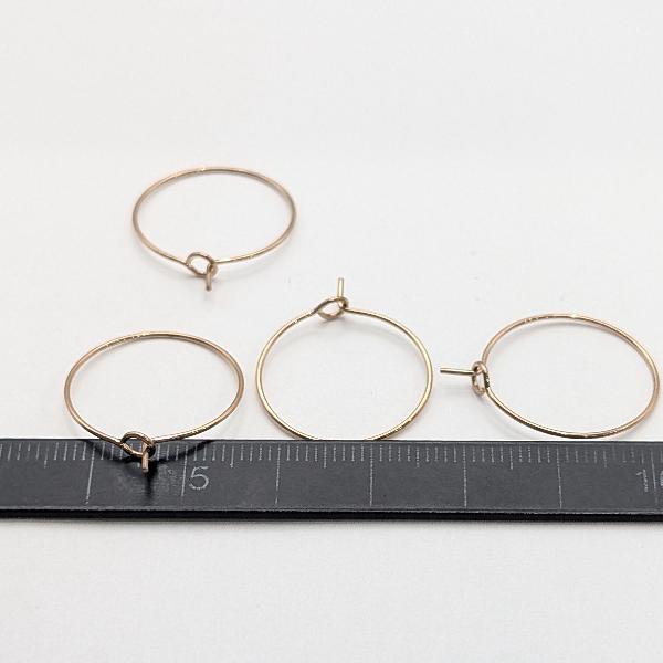 フープピアス 316 サージカルステンレス製 約20mm 4個 カッパー