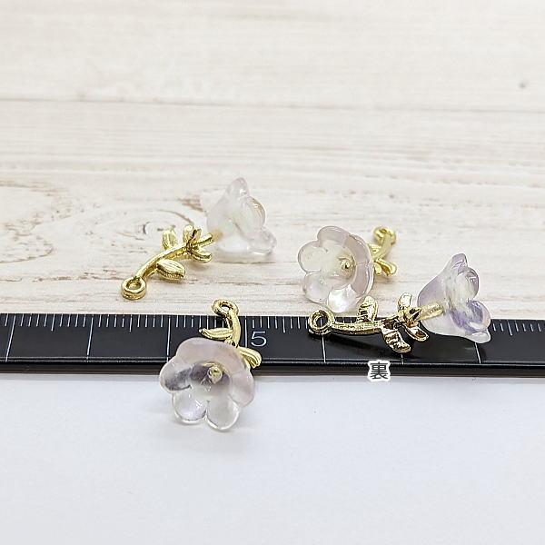 チャーム 花 20mm 4個 訳アリ フラワー 植物 お花 ピアス イヤリング 