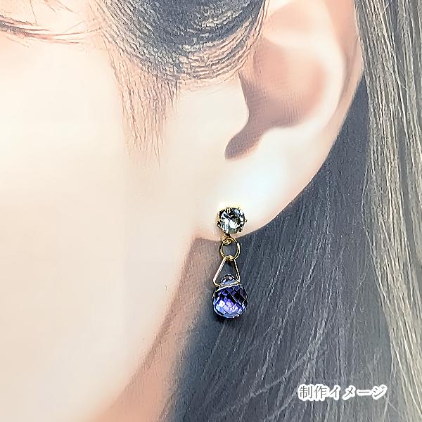 カン付き ラインストーン チャーム ガラスストーン 台座付き チャトン