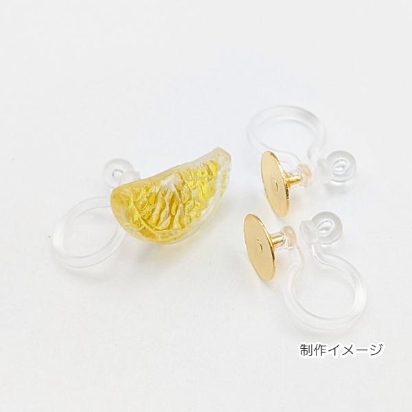 クリップイヤリング ステンレス 18KGP 本金メッキ 6mm平皿 4個 ノン