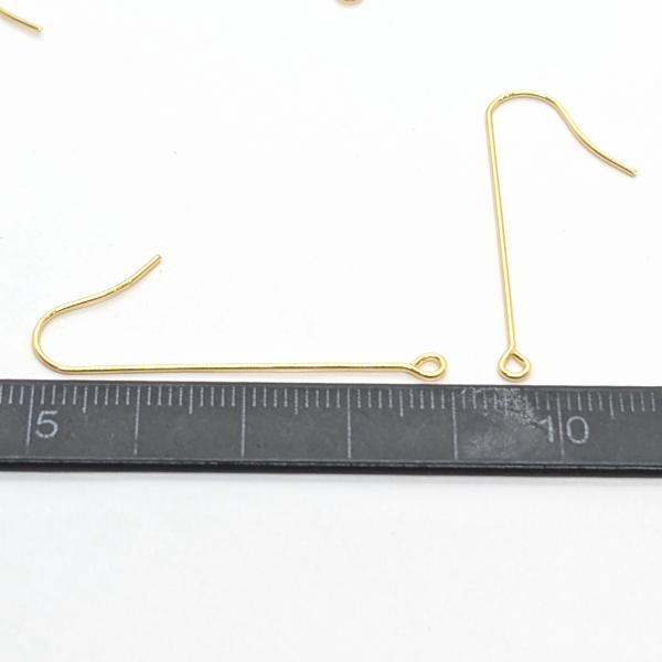 ロングフックピアス ピアスパーツ 316 サージカルステンレス 18KGP本