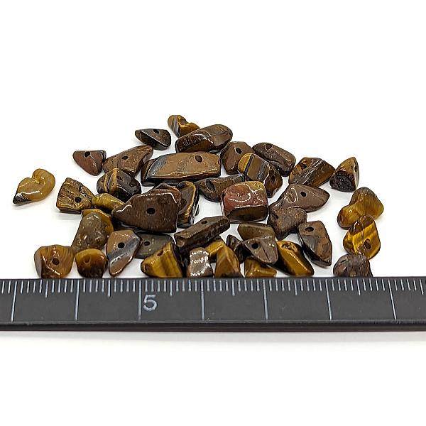 天然石 タイガーアイ チップ さざれ石 10g 約4mm?10mm 茶色 穴あり