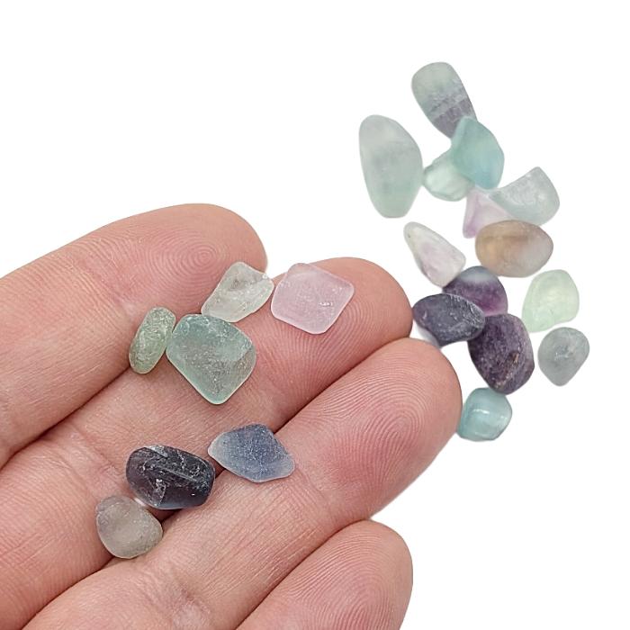 フローライト さざれ石 約15g MIX 蛍石 天然石 穴なし 約〜19mm程度