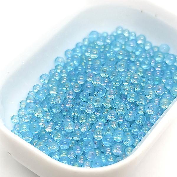 ガラスブリオン 暗闇で光る 蓄光 つぶつぶ 2mm 10グラム スカイブルー 