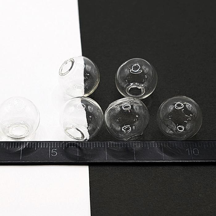 ガラスドーム パーツ 16mm 6個 クリア 透明 丸型 ガラスアクセサリー