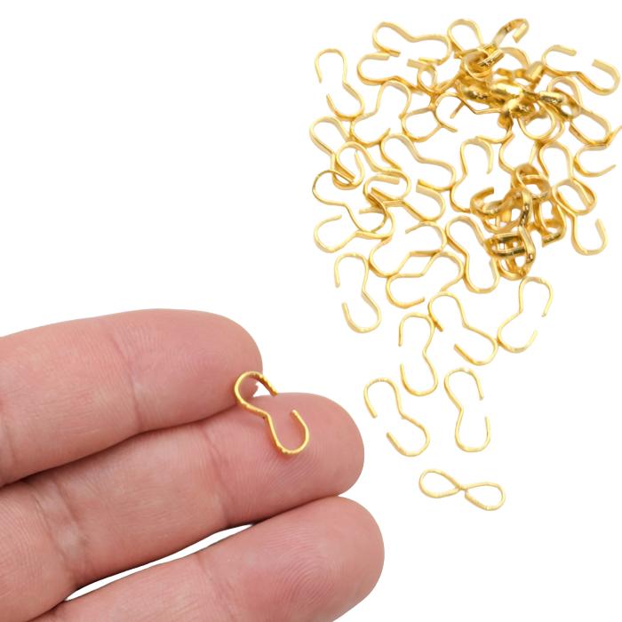 8の字カン 14mm ゴールド 約40個 接続金具 3の字カン 連結パーツ