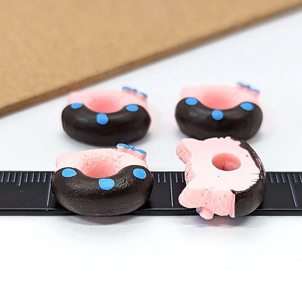デコパーツ 14mm 猫 チョコ ドーナツ お菓子モチーフ リボンネコ 