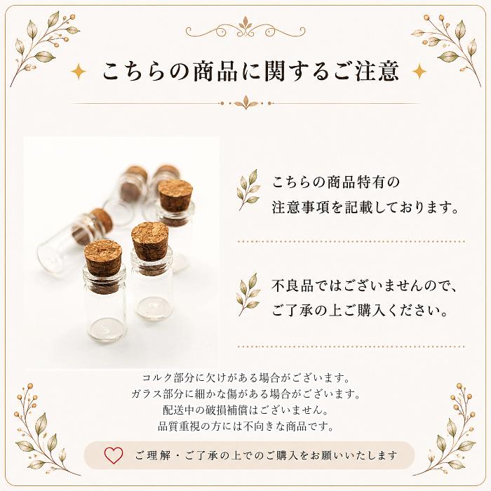 ガラスボトル 18mm 6個 コルク栓付き ミニボトル 小瓶 ウィッシング