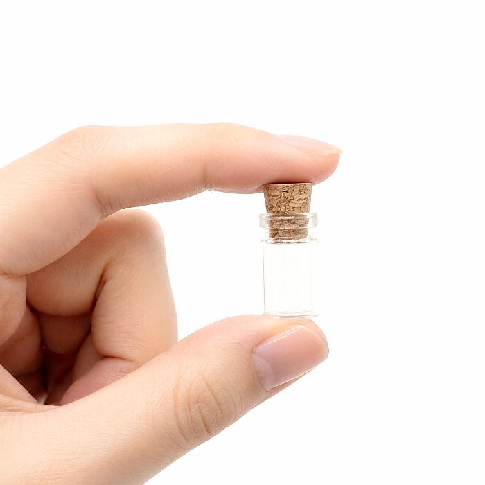 ガラスボトル 18mm 6個 コルク栓付き ミニボトル 小瓶 ウィッシング