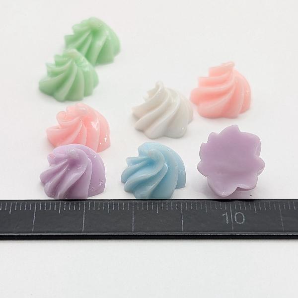 ホイップ デコパーツ 色おまかせ ランダム ミックス 8個 スイーツ