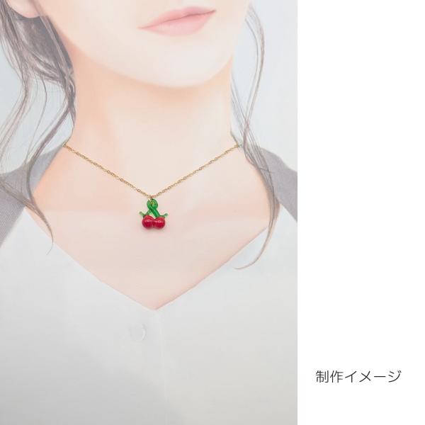 さくらんぼ チャーム 手作り ランプワーク 約15mm〜19mm 4個 ガラス