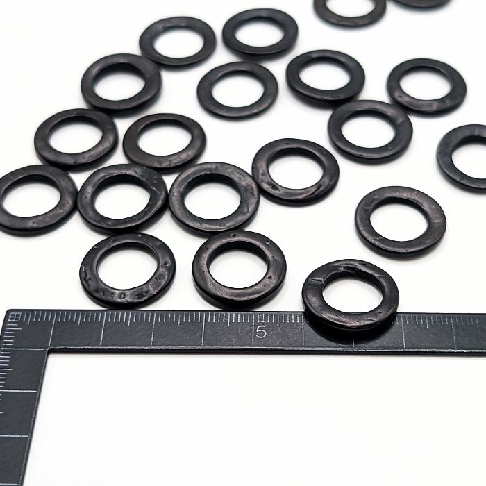 ウッドパーツ 20mm〜23mm 10個 ブラック 黒系 リング マリン 夏