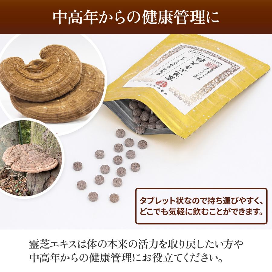 【製薬会社監修】霊芝　サプリメント　高濃度抽出　霊芝エキス末　錠剤　　30日分　180粒　β‐グルカン含有　レイシ　免疫力　健康管理｜usaien-store｜03