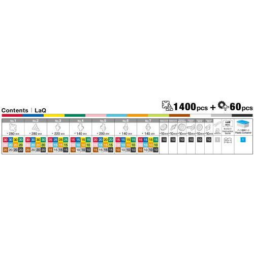 おまけつき LaQ ベーシック 1400 ラキュー 006394 ヨシリツ 立体 ブロック 5歳から おもちゃ 知育玩具   （送料無料 北海道、沖縄、離島は配送不可）の画像