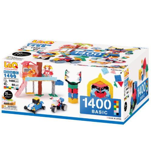 おまけつき LaQ ベーシック 1400 ラキュー 006394 ヨシリツ 立体 ブロック 5歳から おもちゃ 知育玩具   （送料無料 北海道、沖縄、離島は配送不可）の画像