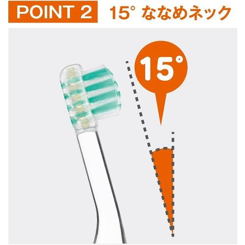 （おまかせ便で送料無料）コンビ テテオ あてて磨くだけ 電動仕上げブラシ グリーン 157384 歯ブラシ ベビー｜usakids｜03