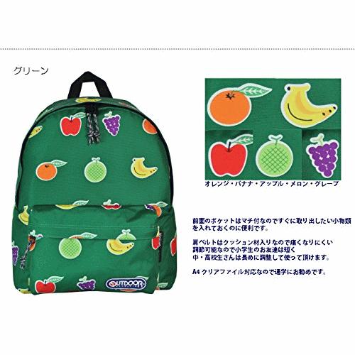 OUTDOOR PRODUCTS フルーツ柄 大人用リュックサック OLF-452  