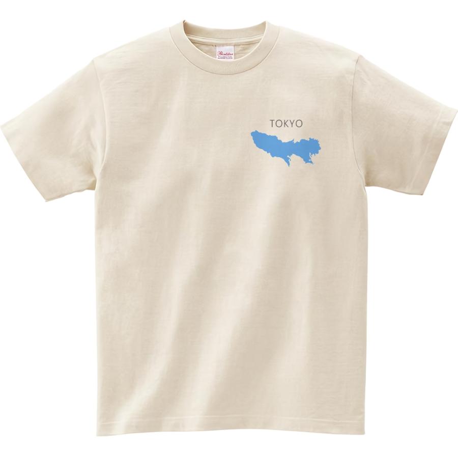 都道府県　東京都　TOKYO　Tシャツ　ライトベージュ　ワンポイント｜usakitiya｜02