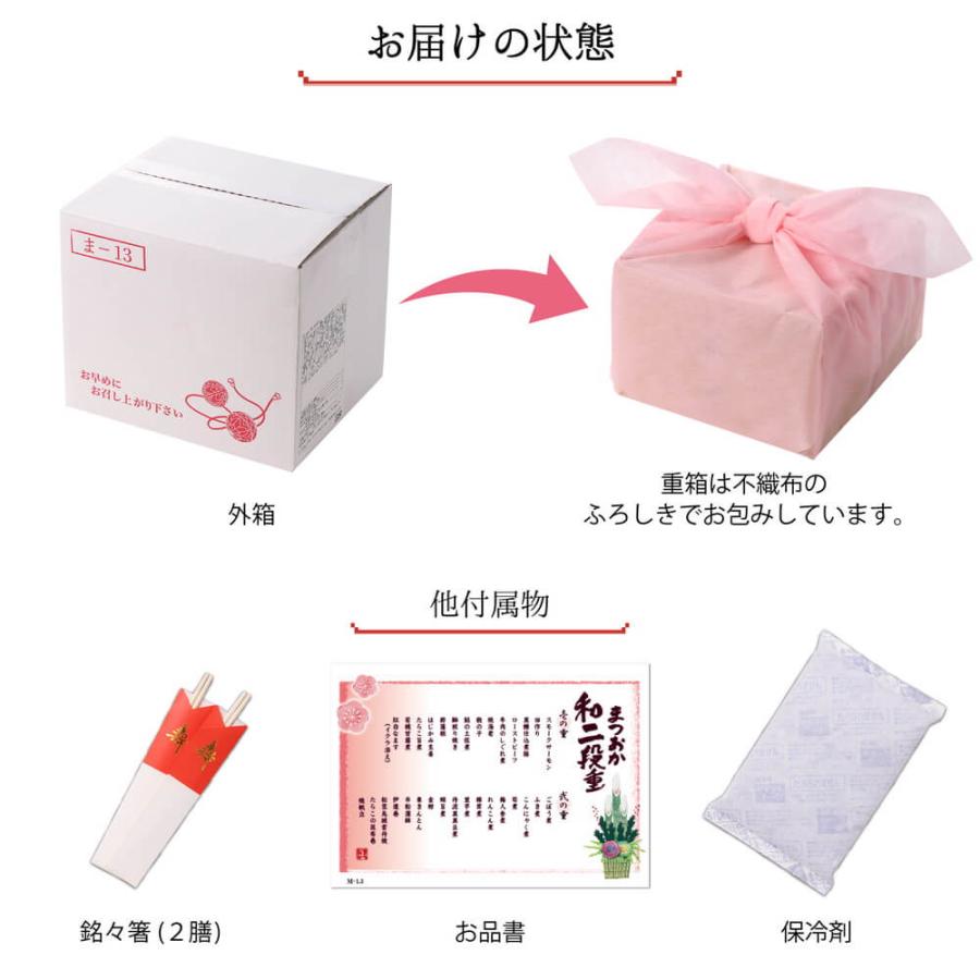 おせち 2026 まつおか 和二段重 約2人前 31品目 御節 お節 正月